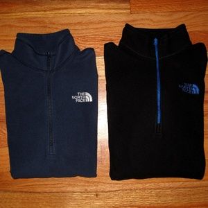 2 THE NORTH FACE 1/4 Zip Glacier Fleece Men's S